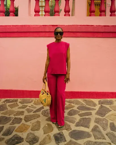 Sleeveless Top & Pants (linen) 