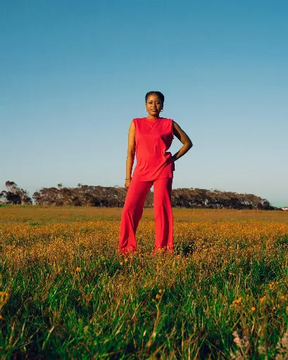 Sleeveless Top & Pants (rib)